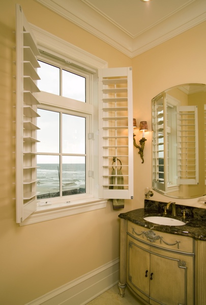 Plantation shutters in San Antonio coastal home